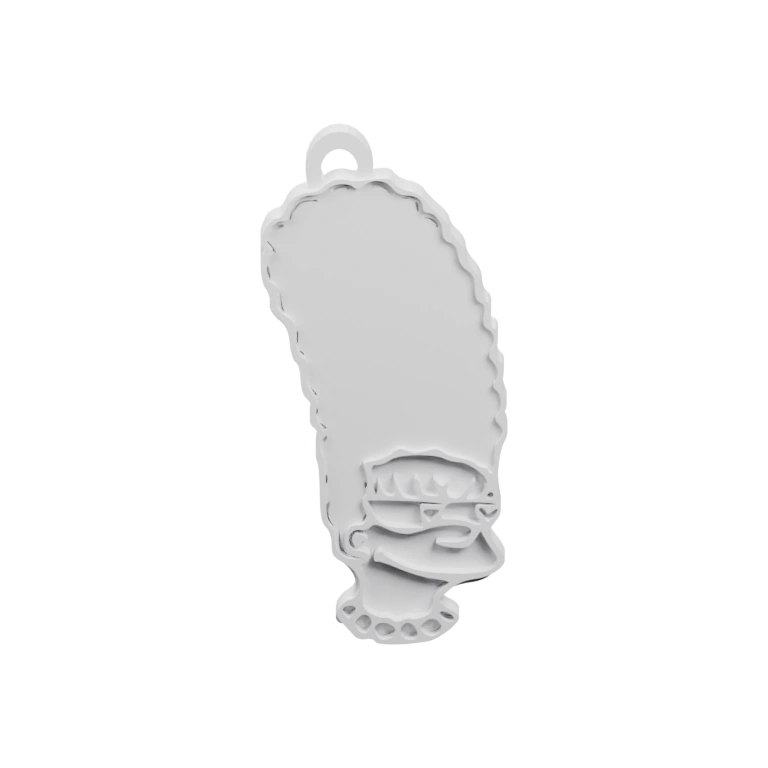 Фигурка с ушами, глазницами и носом, с вырезами для глаз и усов