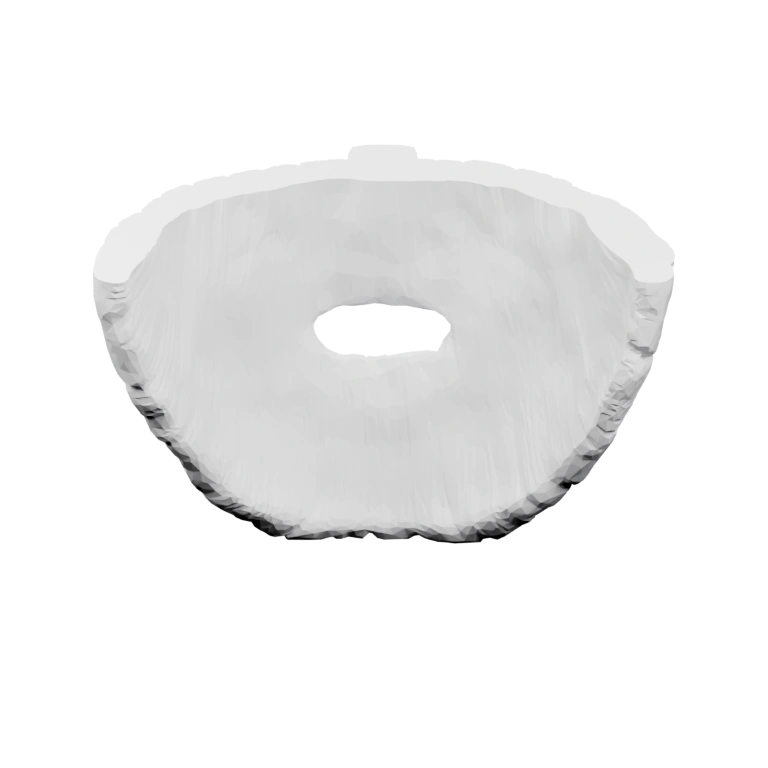 Симметричная форма с зубами и шипами, украшена узорами