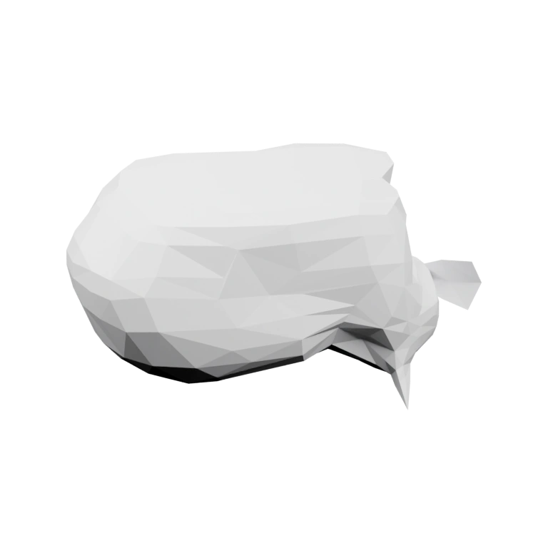 Округлая форма с выступами, напоминающими уши и хвост