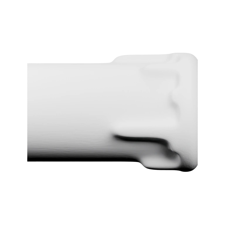 Цилиндрическая форма с каплями, как будто расплавилась