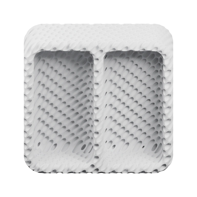 Цилиндрическая форма с рифленой поверхностью и надписью