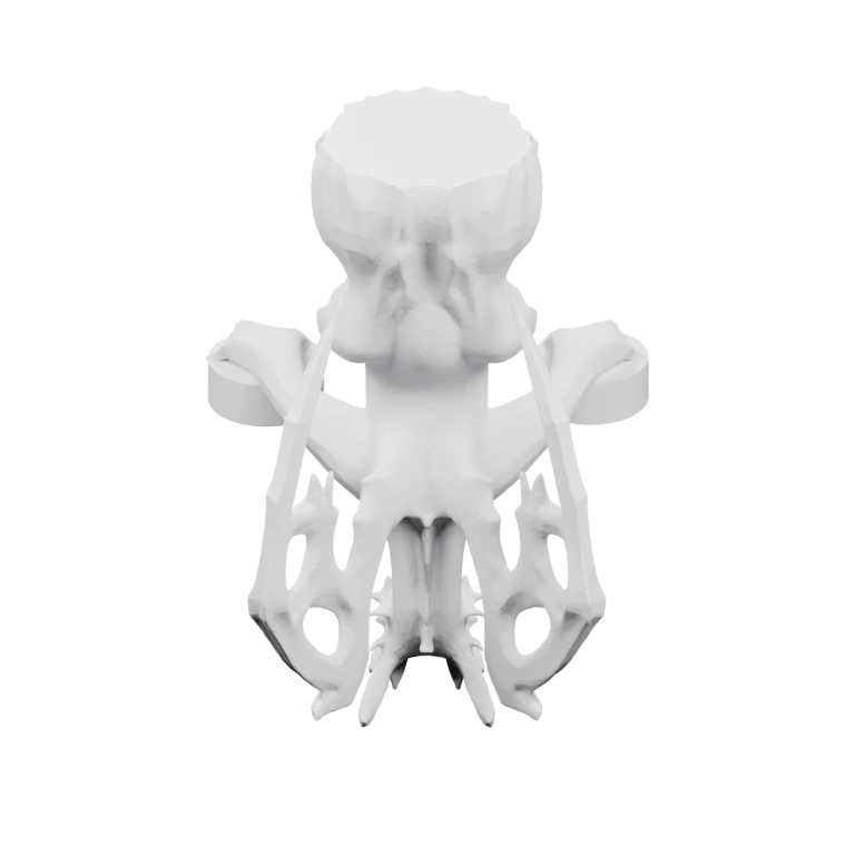 Дракон в позе, держащий чашку, с детализированными чешуйками и рогами