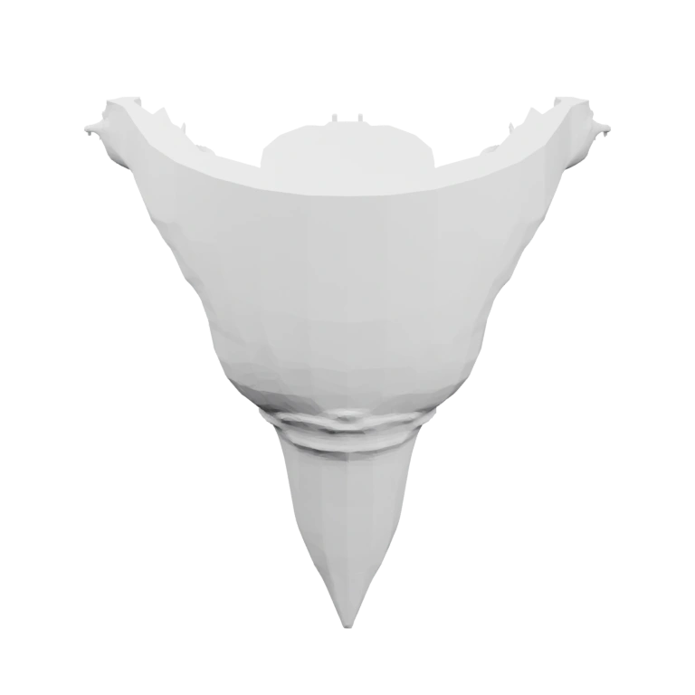 Девочка с двумя косичками, закрученными в пучки, с выражением лица