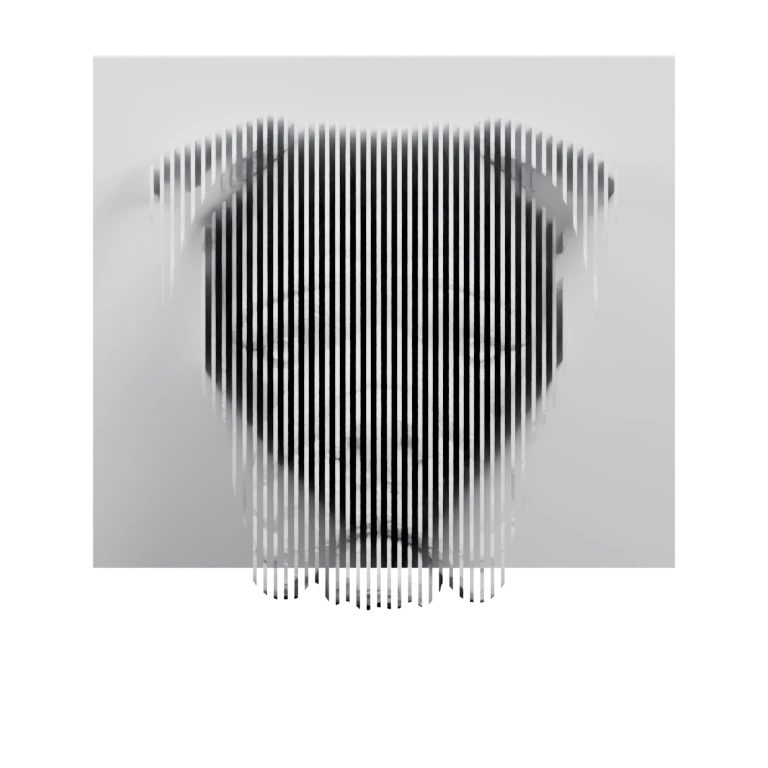 Округлая форма с открытым ртом и ушами