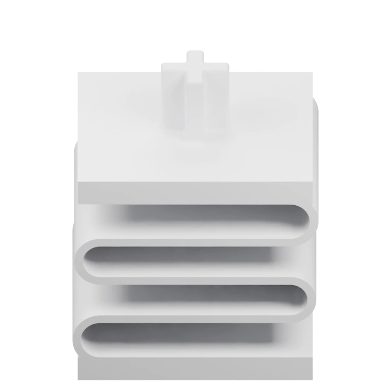 Изогнутая форма с выступами и отверстиями