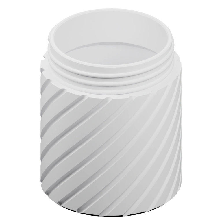 Узкий цилиндрический объект с радиальными волнистыми линиями