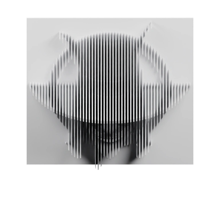 Сложная геометрическая форма с переплетёнными элементами