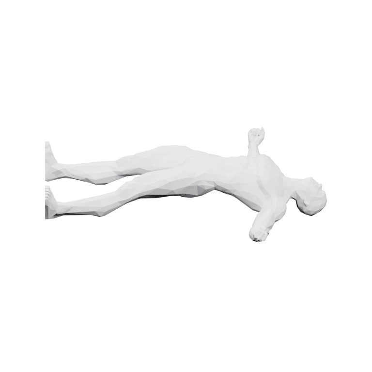 Изображение в разных позах, с геометрическими формами