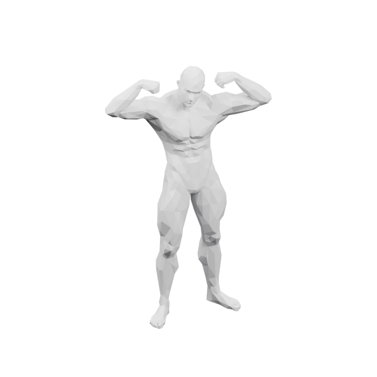 Симметричная статуя в разных позах