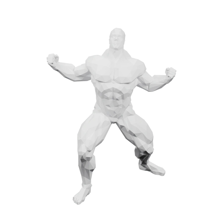 Изогнутая форма, сгибается, поза напряжённая, суставы выделены