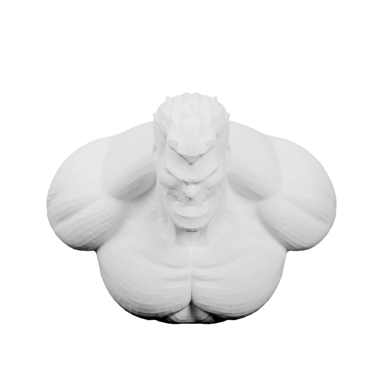 Сложная статуя с черепами и рельефными деталями