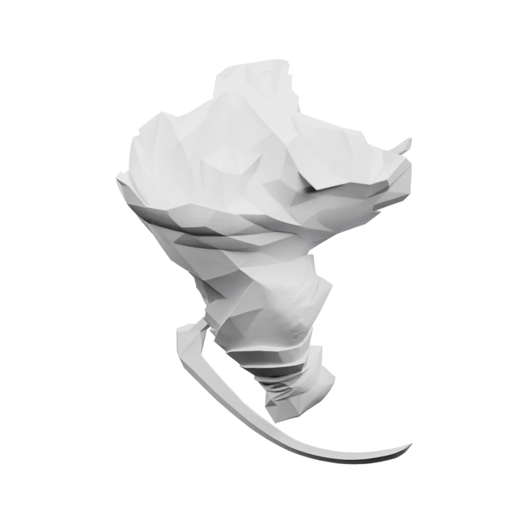 Сидящая фигурка с крупными глазами и подарком в руках