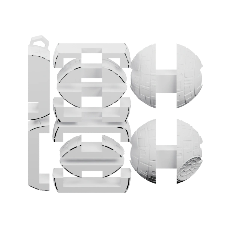 Фигурка в плаще с косой, в стиле низкополигональной модели