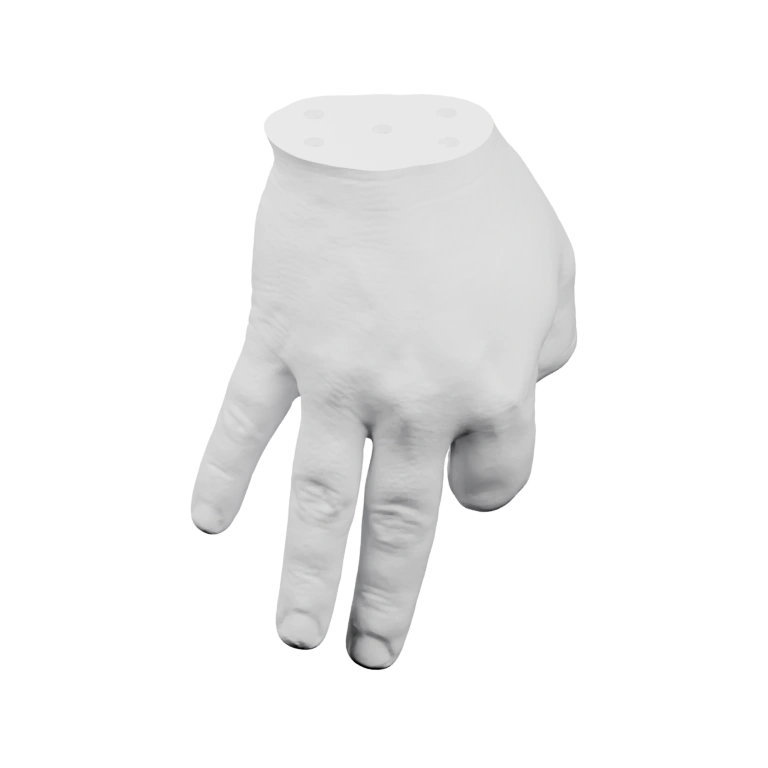 Изогнутая фигура с крыльями и хвостом, удерживает предмет в изогнутой форме