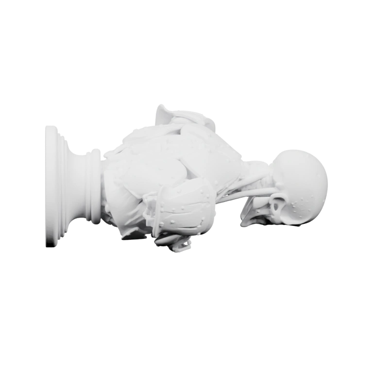 Изогнутая форма с крыльями и хвостом, детализированная голова и шея