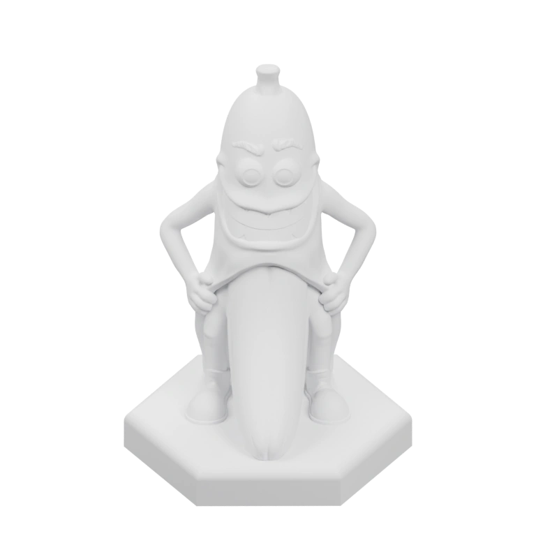 Фигурка с вытянутой ручкой и детализированными элементами на корпусе