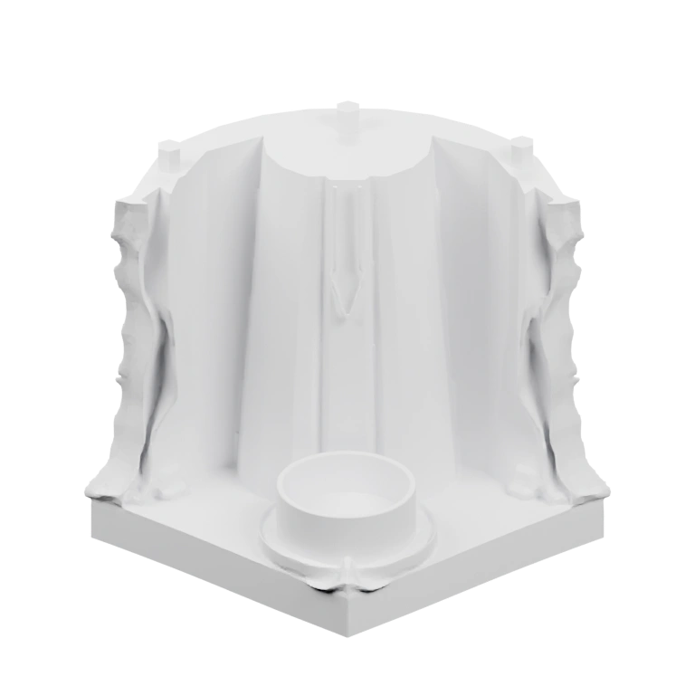 Цилиндрический элемент с рифленым основанием и верхней частью