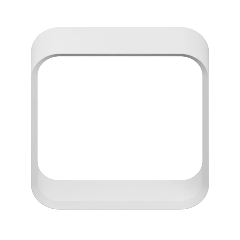 Прямоугольный элемент с вырезом и верхней планкой для установки в поверхность