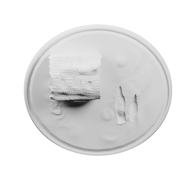 Круглый, тонкий, с гладкой поверхностью, без дополнительных деталей