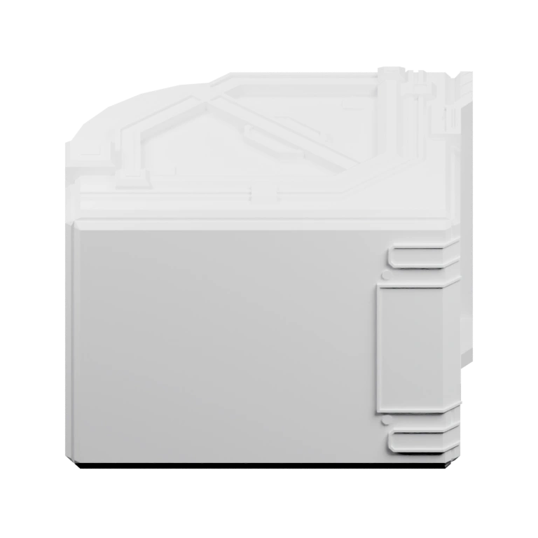 Угловатый, с гладкой поверхностью, с отверстиями для крепления