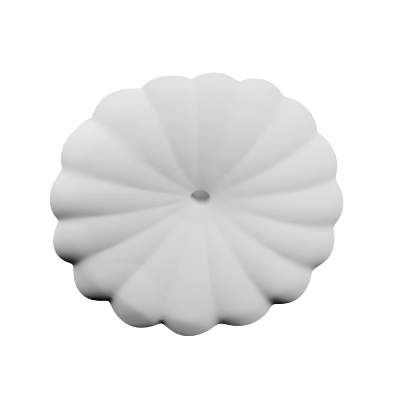 Круглая деталь с отверстием и выступами для крепления