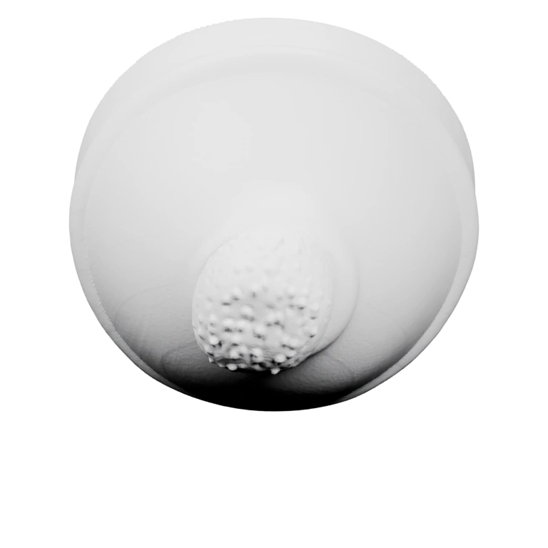 Круглая плоская часть с отверстием и вертикальные элементы