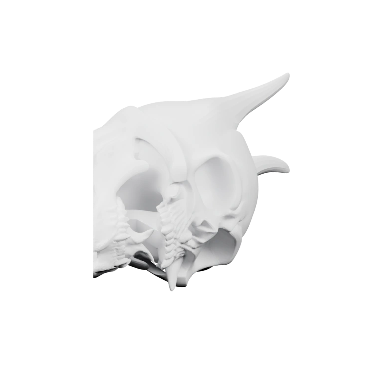 Фигурка с черепом и костями, с улыбкой и шляпой