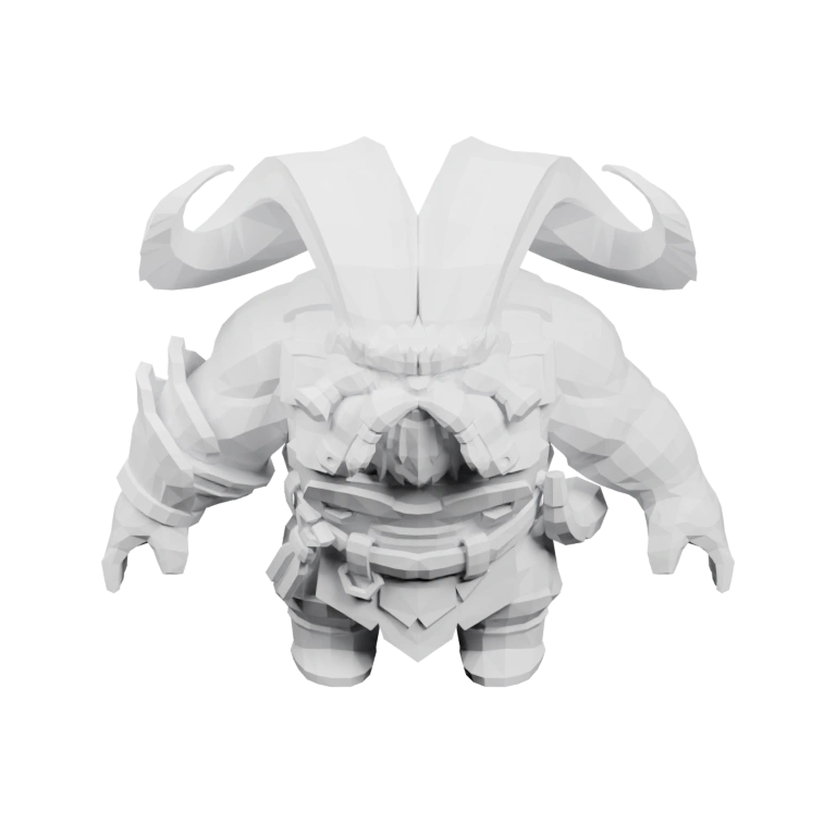 Массивная фигурка с тяжелой броней и оружием