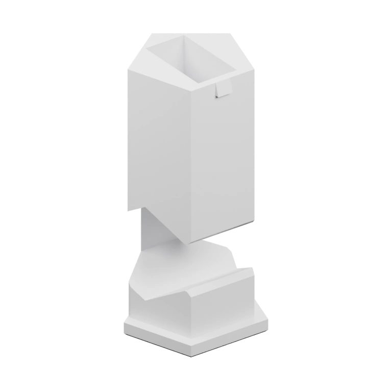 Прямоугольная форма с нижним отверстием и верхней частью