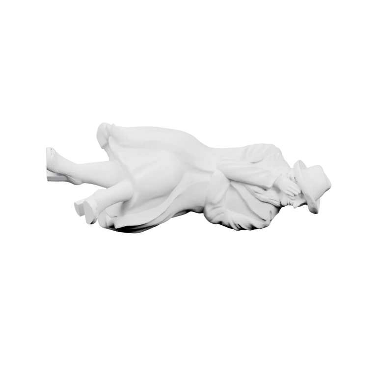 Человек в костюме держит прямоугольный чемодан