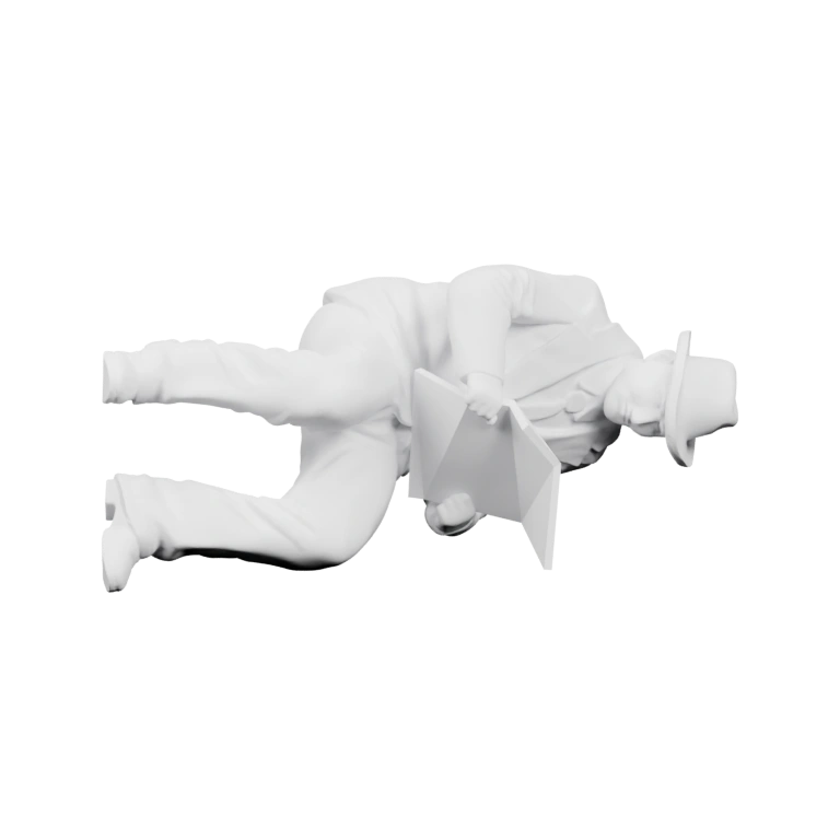 Мужчина в шляпе сидит на стуле, держит палку