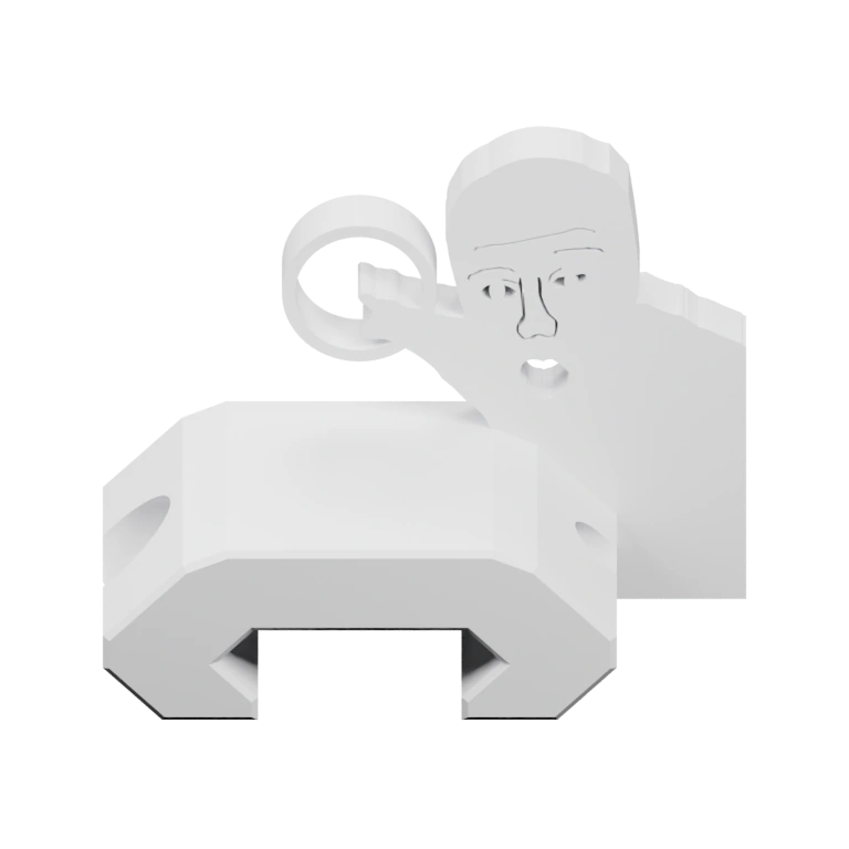 Имеет круглую вставку и гнездо для крепления