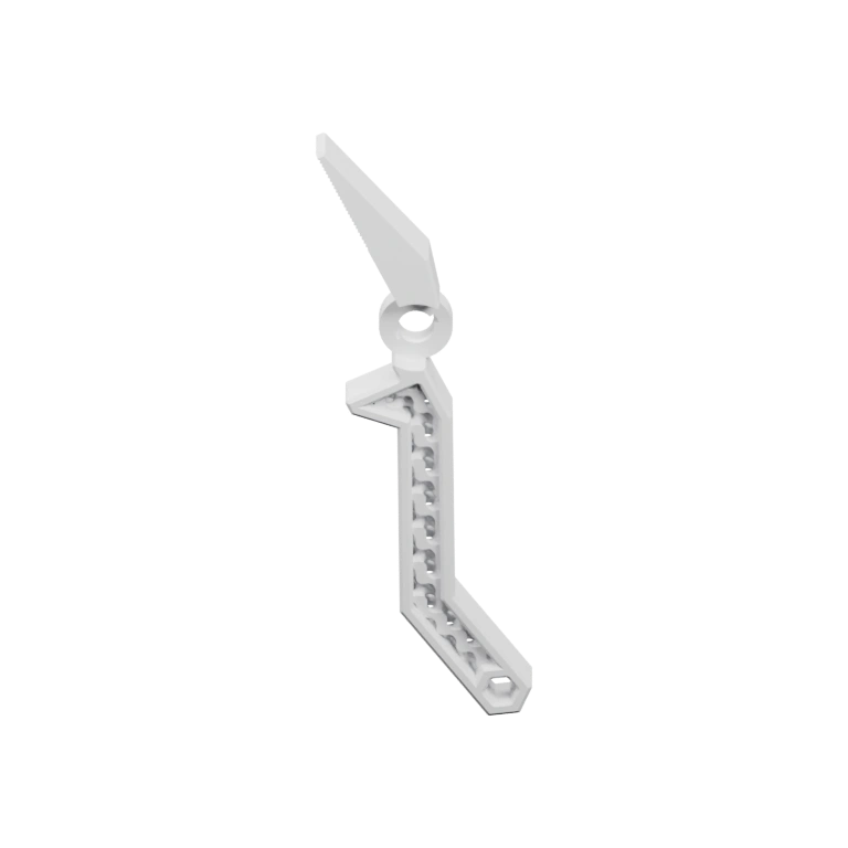 Симметричный предмет с выступами и отверстиями, изогнутый по форме