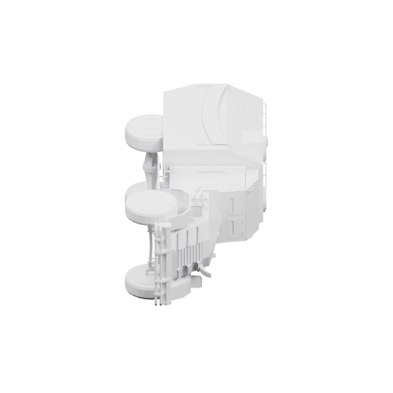 Узкий корпус с открытыми дверцами и внутренними полками