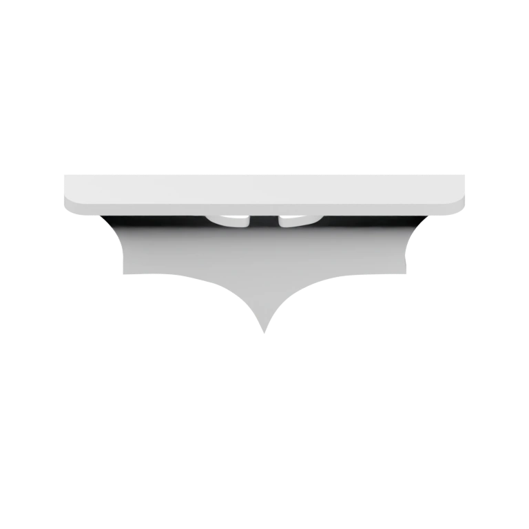 Плоская поверхность с углублением в центре и выступами по краям