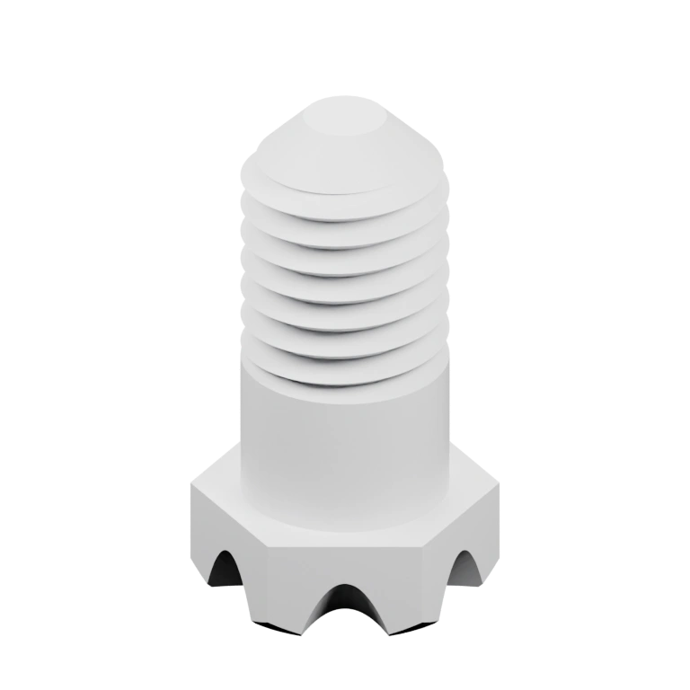 Узкая форма с отверстием и рифлеными участками