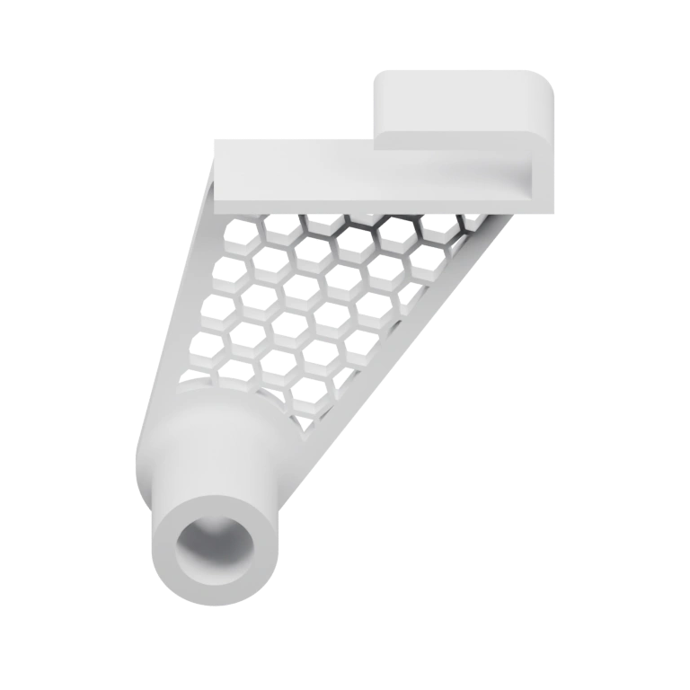 Имеет выемки и цилиндрические отверстия, симметрично расположенные элементы