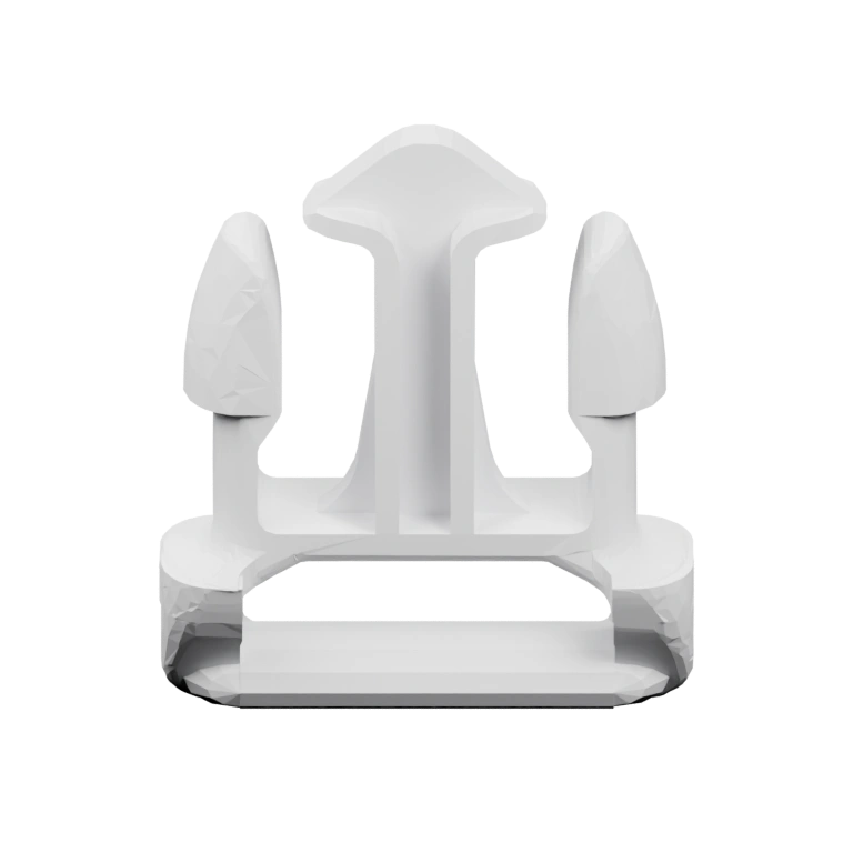 Форма с двумя отверстиями и выступами для фиксации