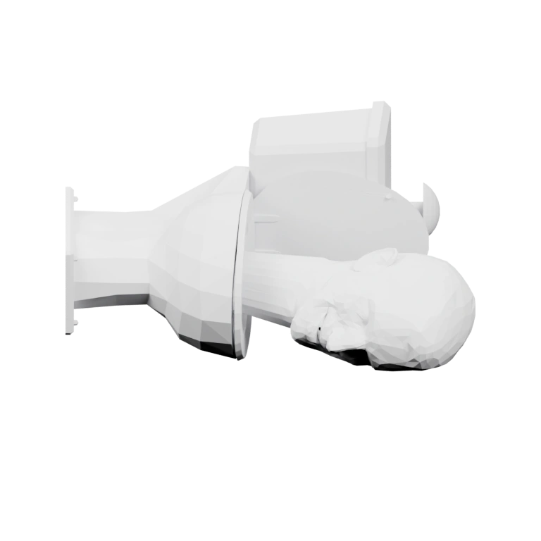 Фигура с головой в унитазе, сидит на сиденье, с подставкой и бачком