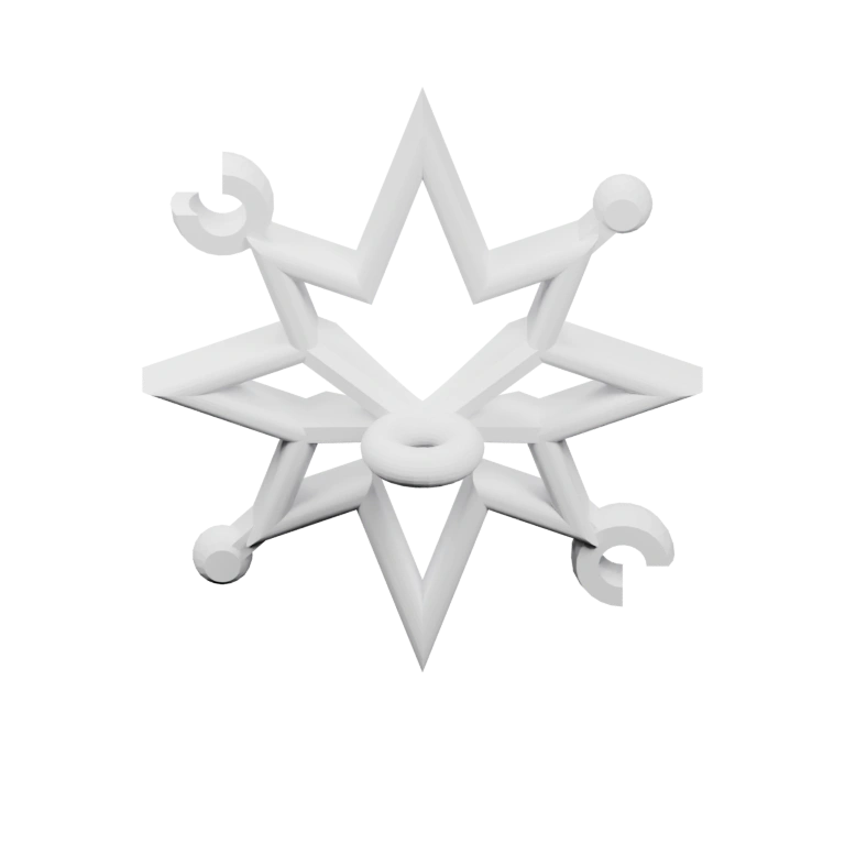 Симметричный элемент с вырезами и петлями для крепления