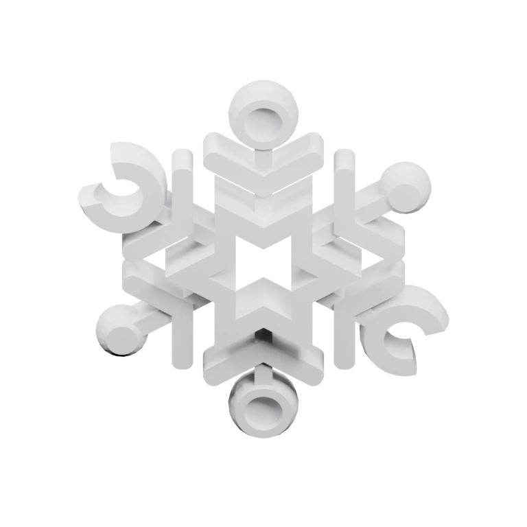 Симметричная фигурка с отверстиями и выступами, украшение