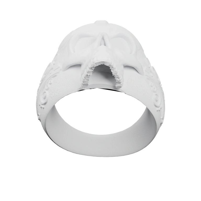 Украшение с вырезанным черепом и узорами на боковых частях