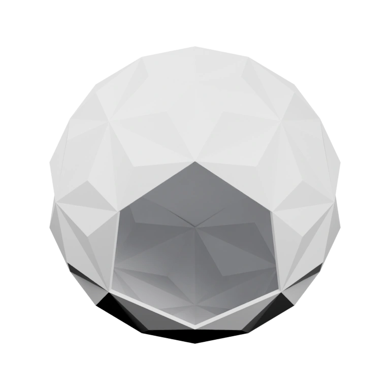 Многоугольный объект с гранями, симметричный, с отверстием в центре