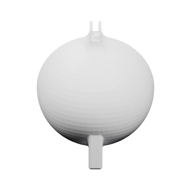 Сферическая форма с выступами для крепления и отверстия вверху