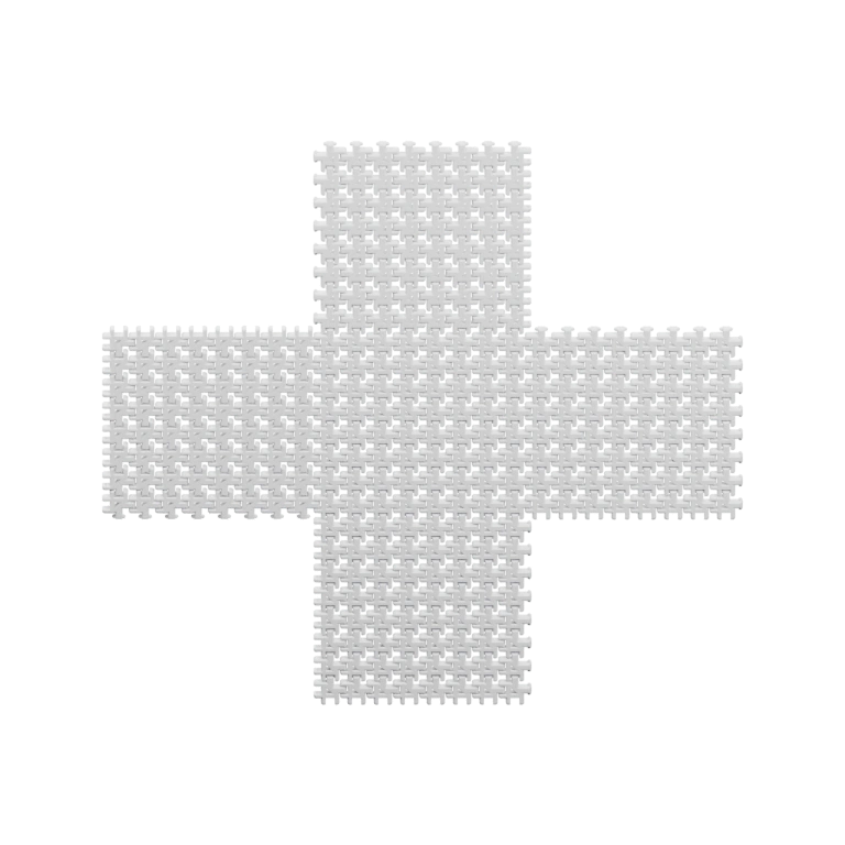 Симметричный, геометрический, с текстурой поверхности