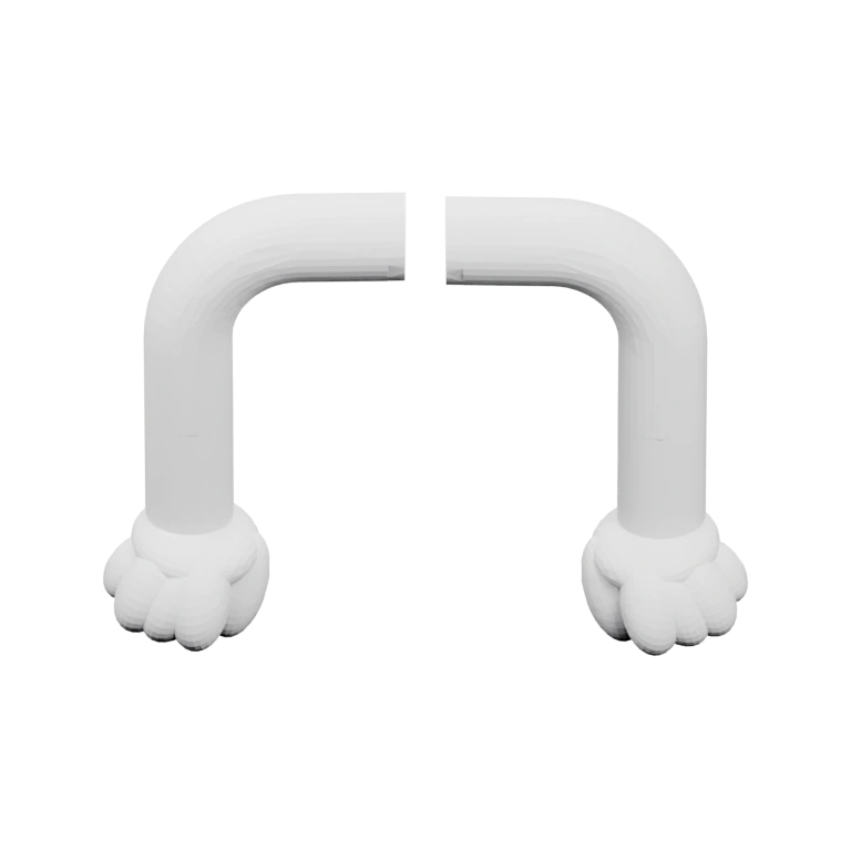 Две сегментированные руки с лапами внизу, изогнутые вверх