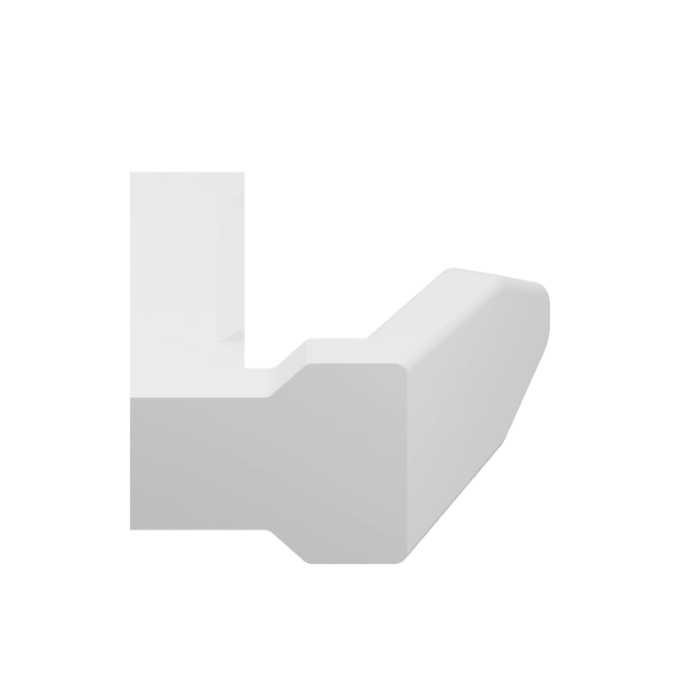 Имеет две части с защёлками и отверстиями для фиксации