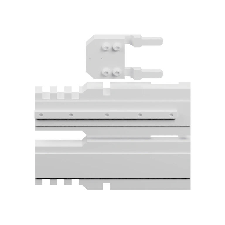 Состоит из нескольких частей с отверстиями и выступами для фиксации