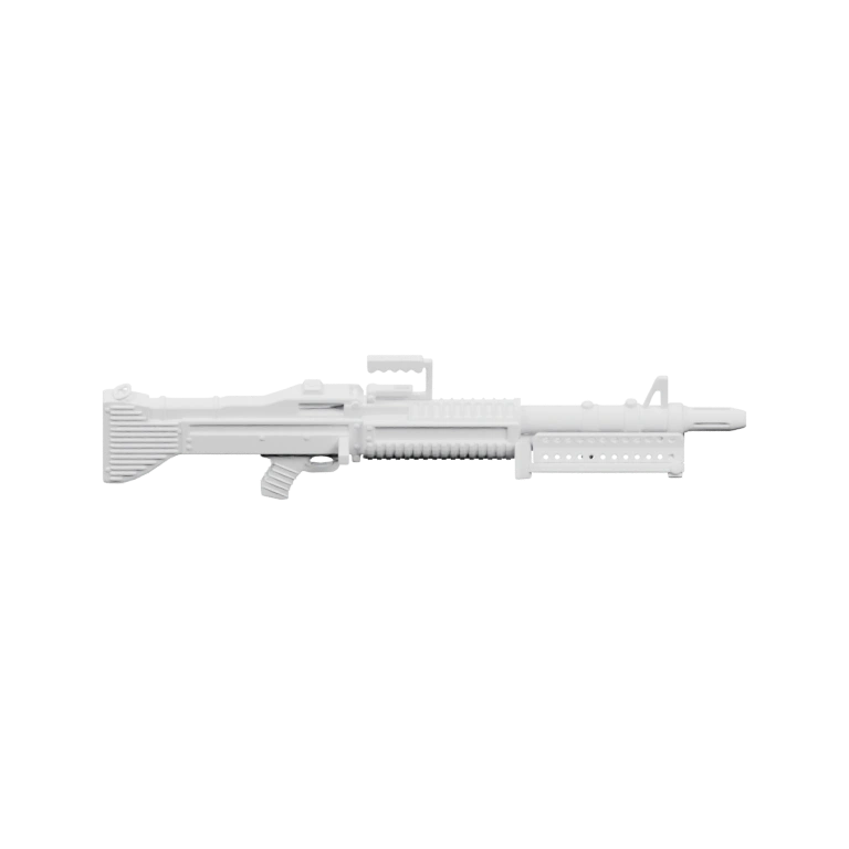 Длинный ствол, рукоятка, прицельные элементы, механизм затвора