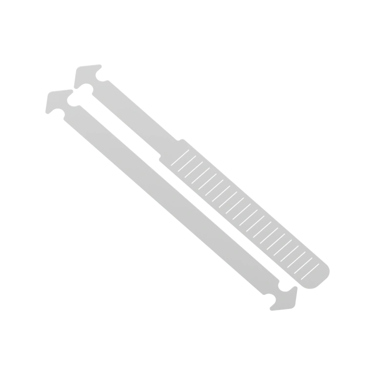 Длинный сегмент с продольными вырезами и защелками